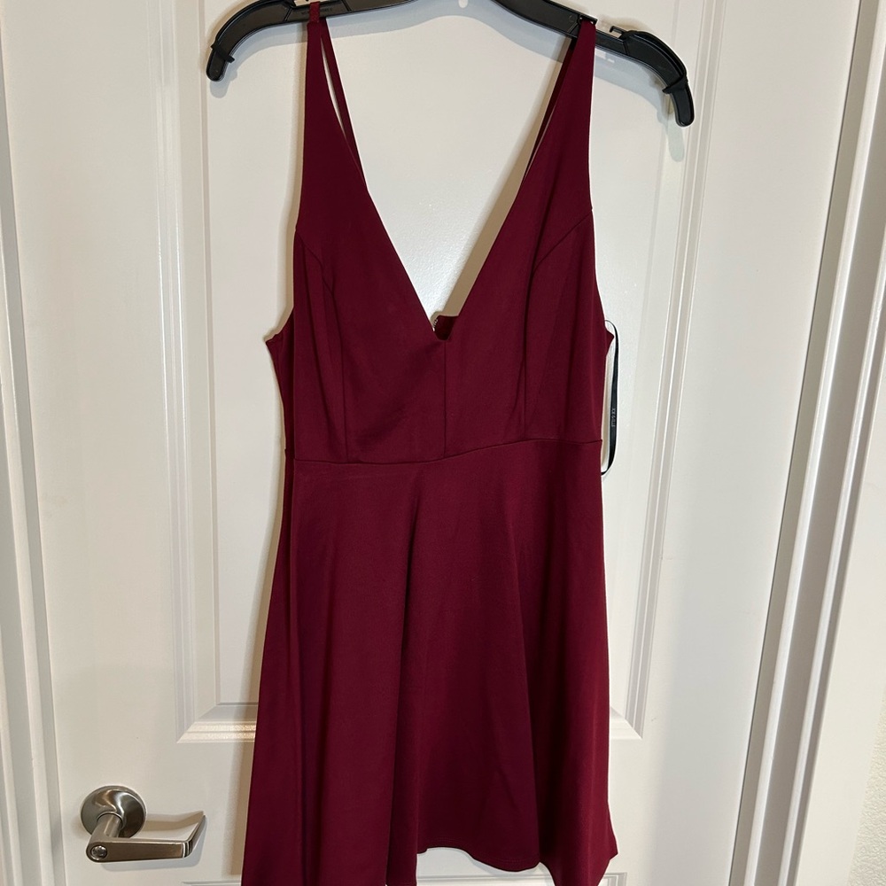 Elegant Burgundy Dress